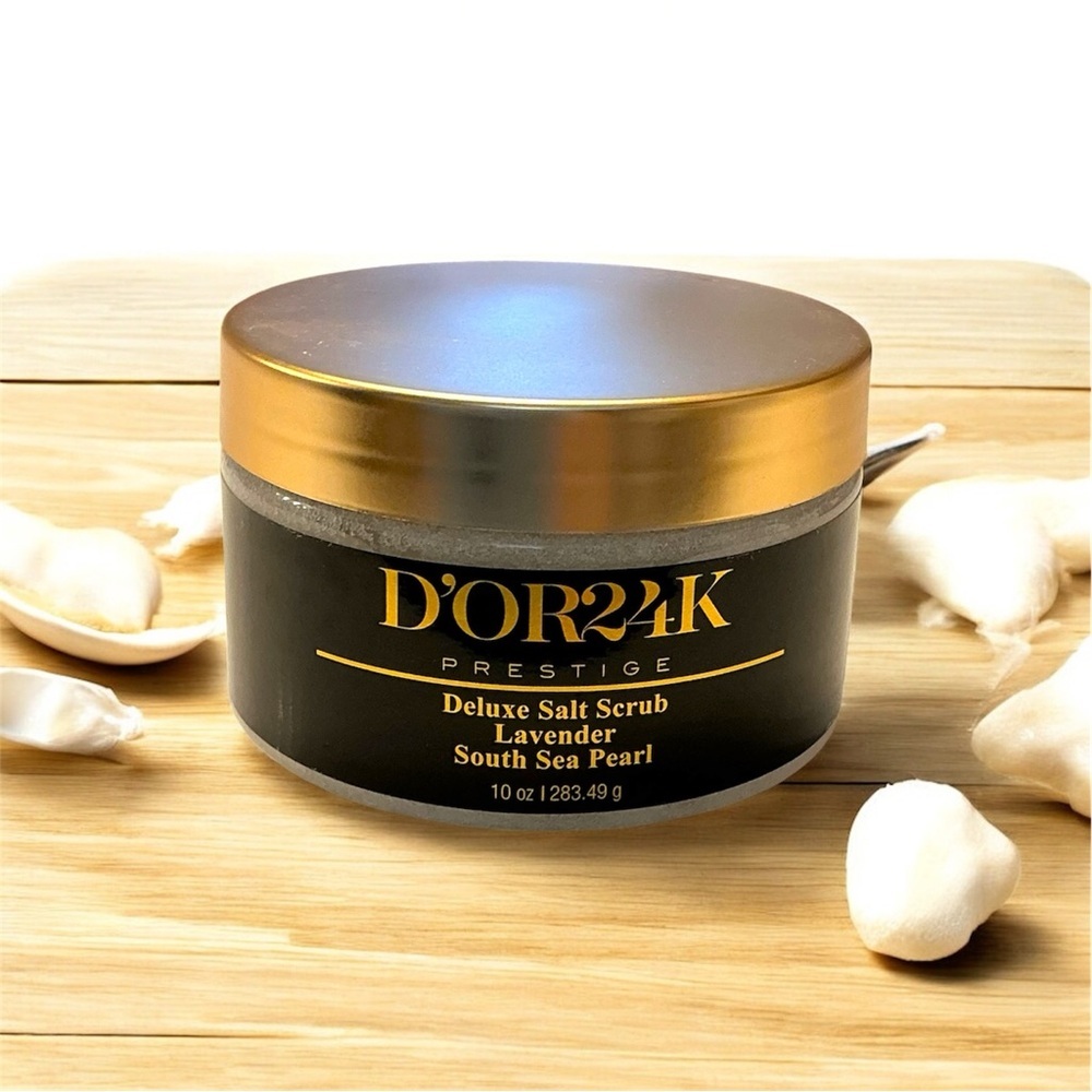 NIB- Deluxe Salt Scrub Lavender South Sea Pearl
